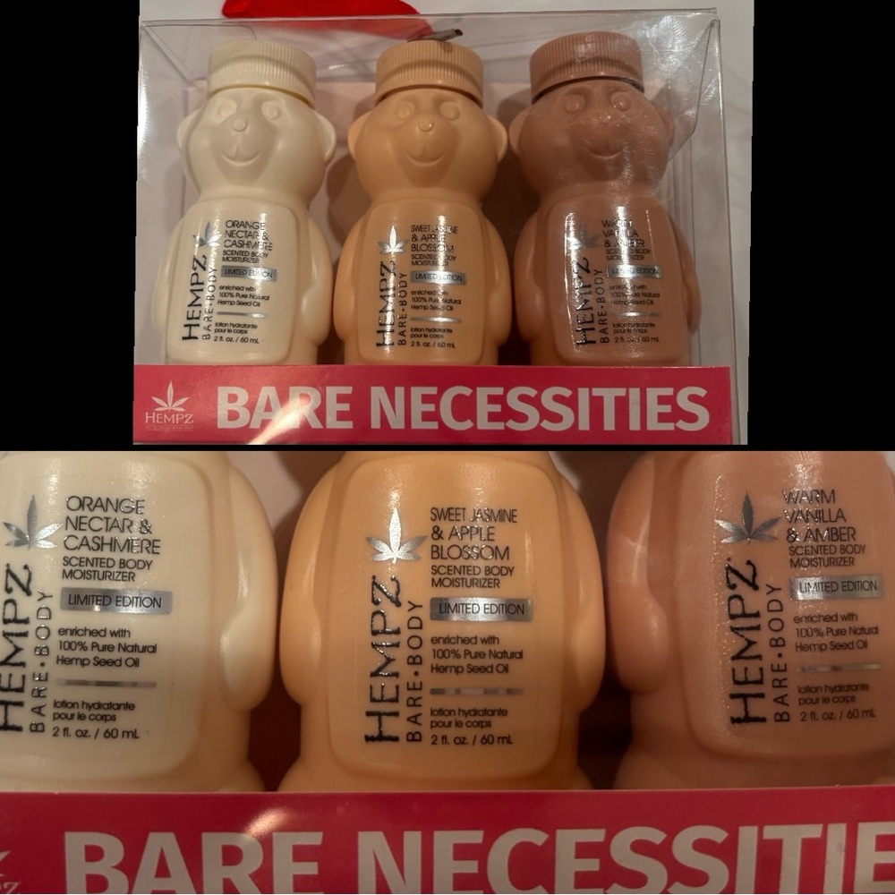 HEMPZ Limited Edition Bare Necessities body lotion holiday trio / 2oz each / NEW